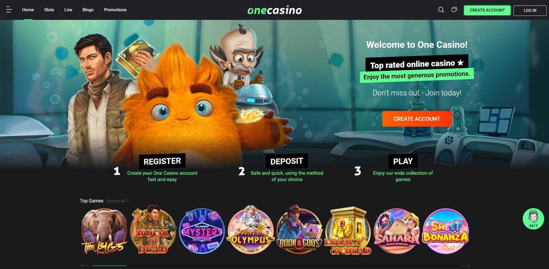 One Casino Βήμα προς βήμα οδηγίες εγγραφής στο One Casino
