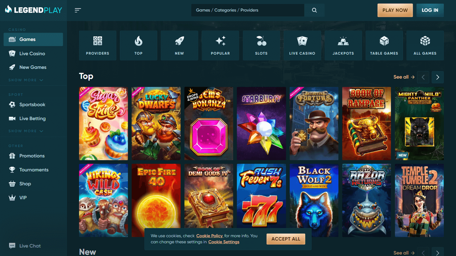 Legend Play Casino Έκδοση του παιχνιδιού για κινητά στο Legend Play Casino